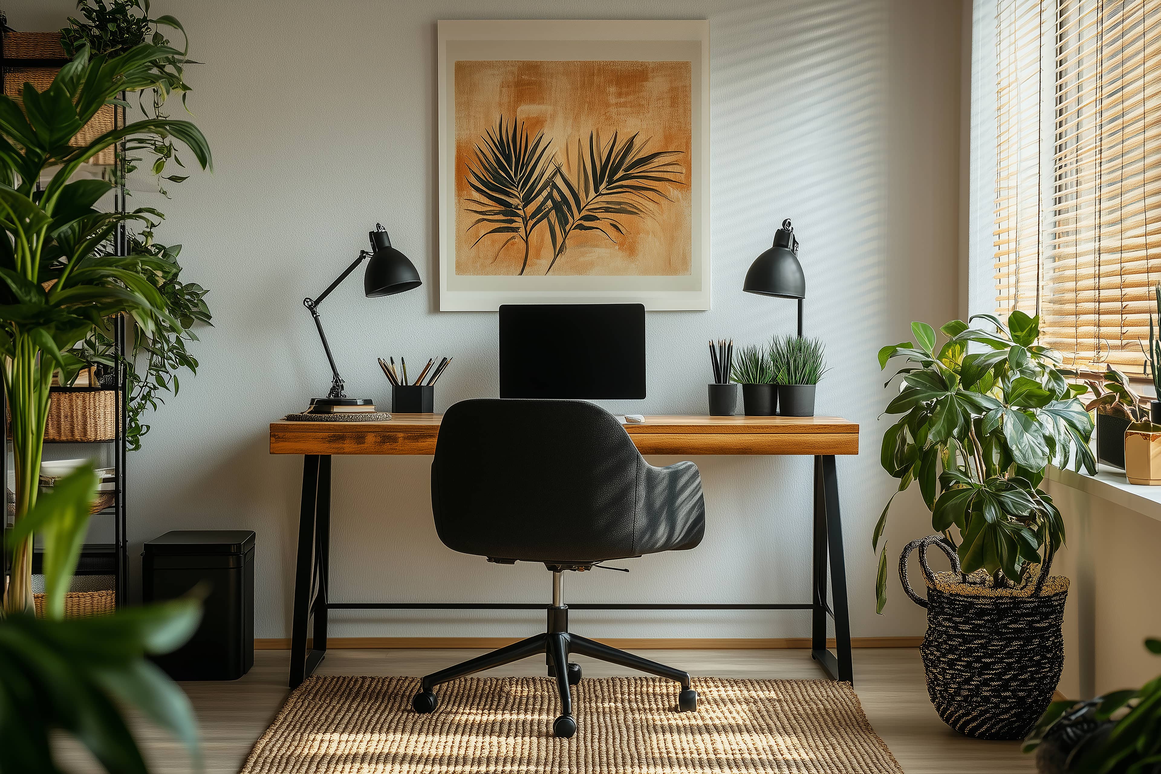 A Desk in a well appointed home office