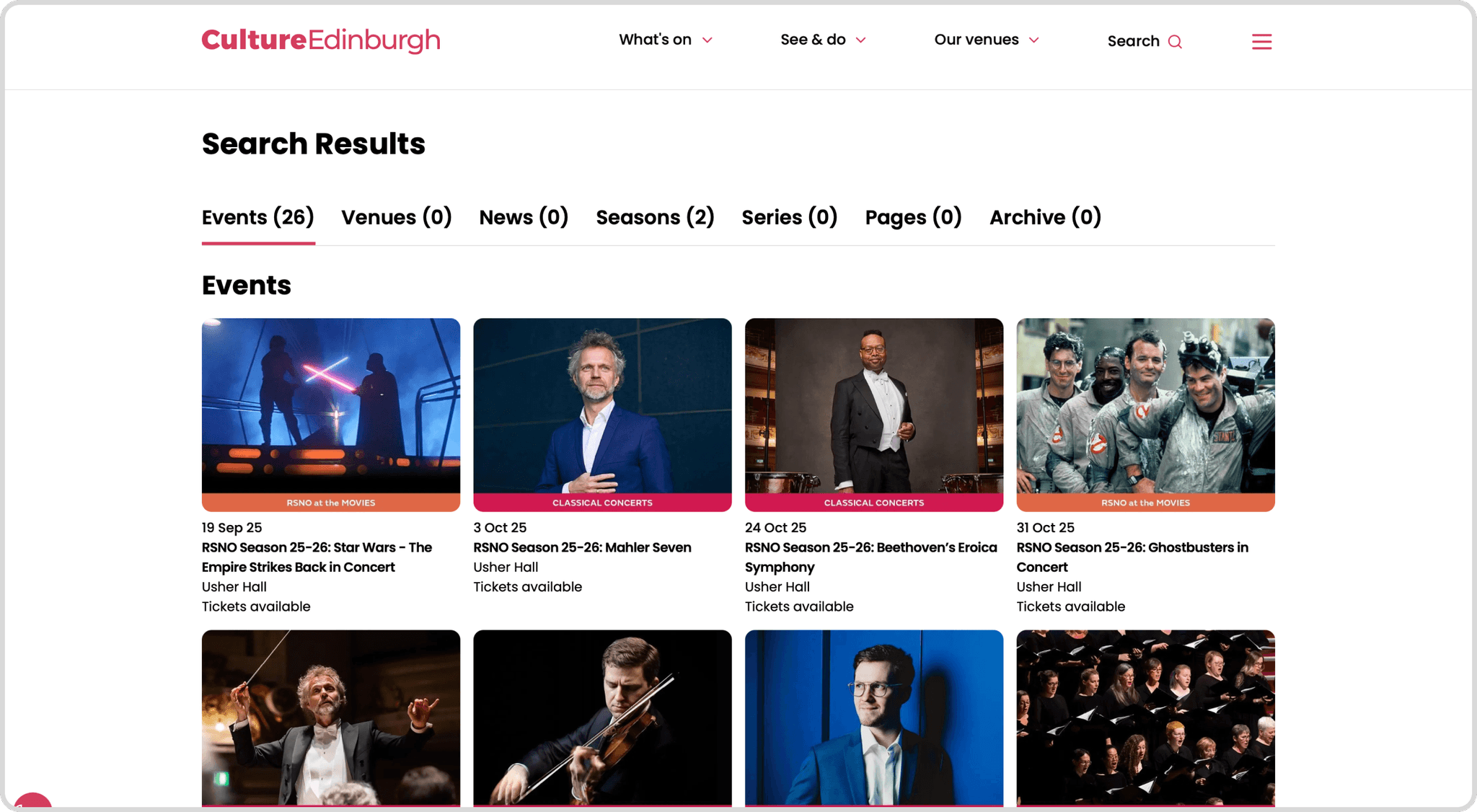 Search Culture Edinburgh