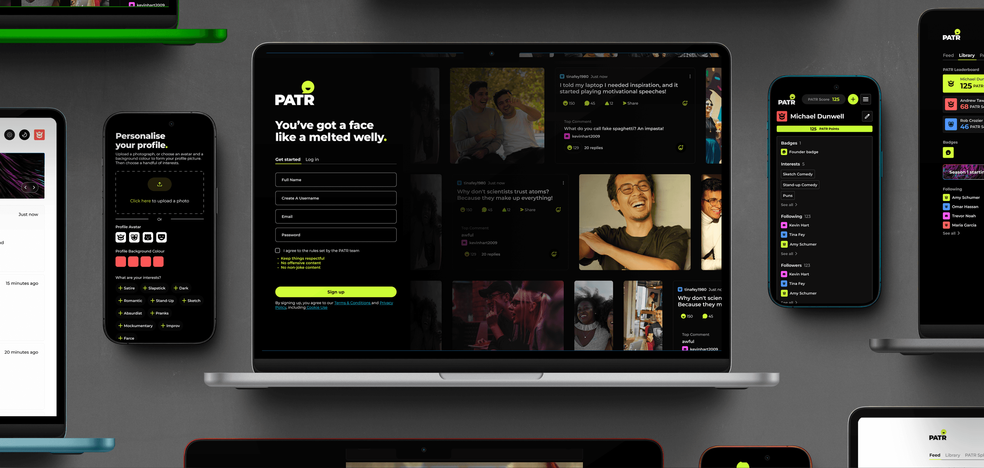 Patr website on a macbook