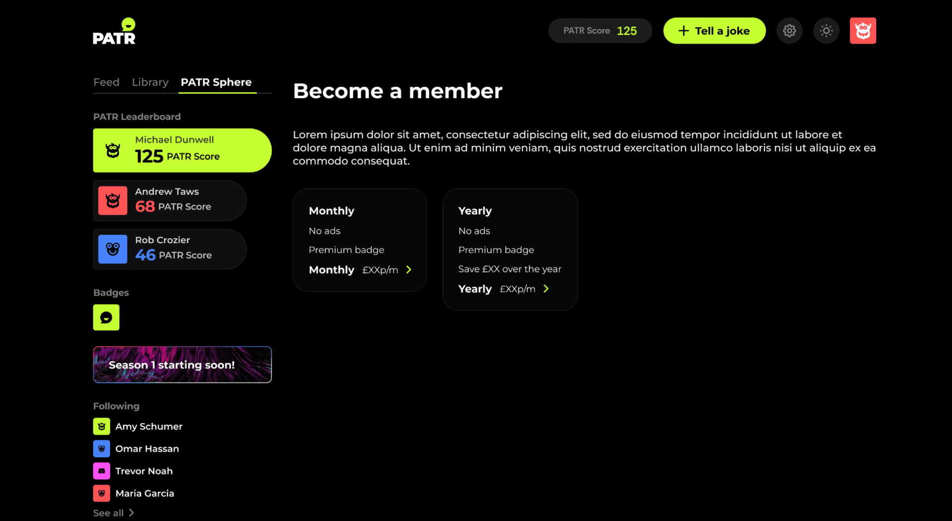 PATR become a member