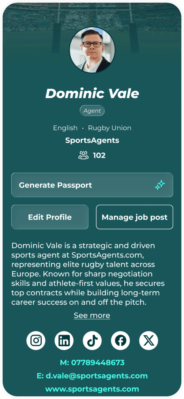 Rugby Link agent profile