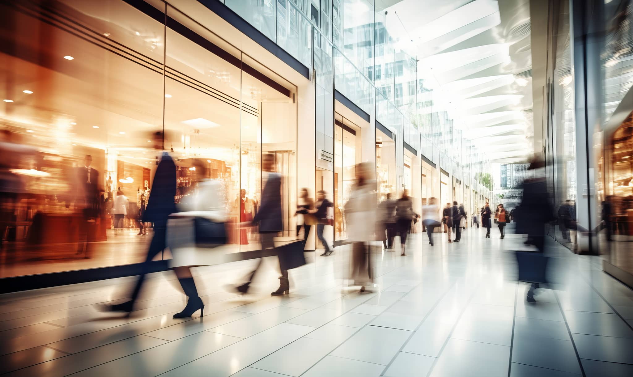 People walking in a retail outlet