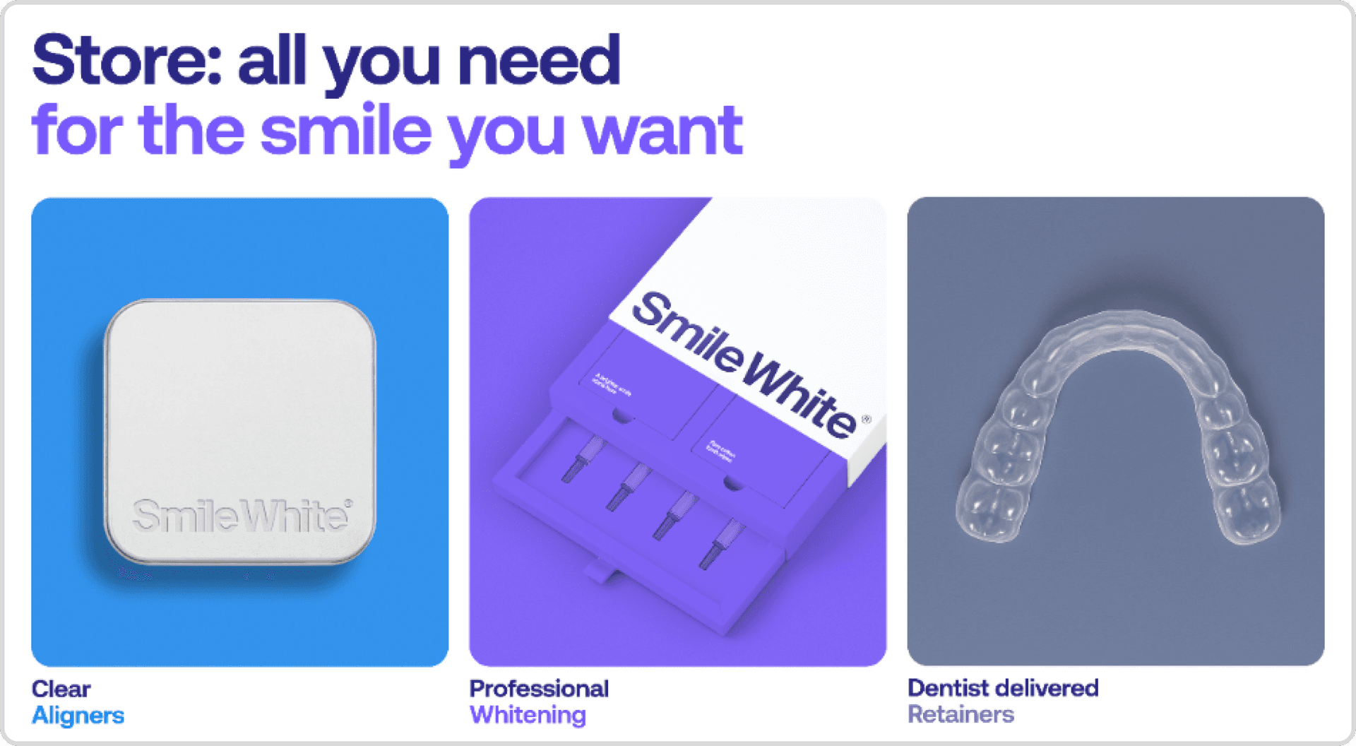 Smile white sales component