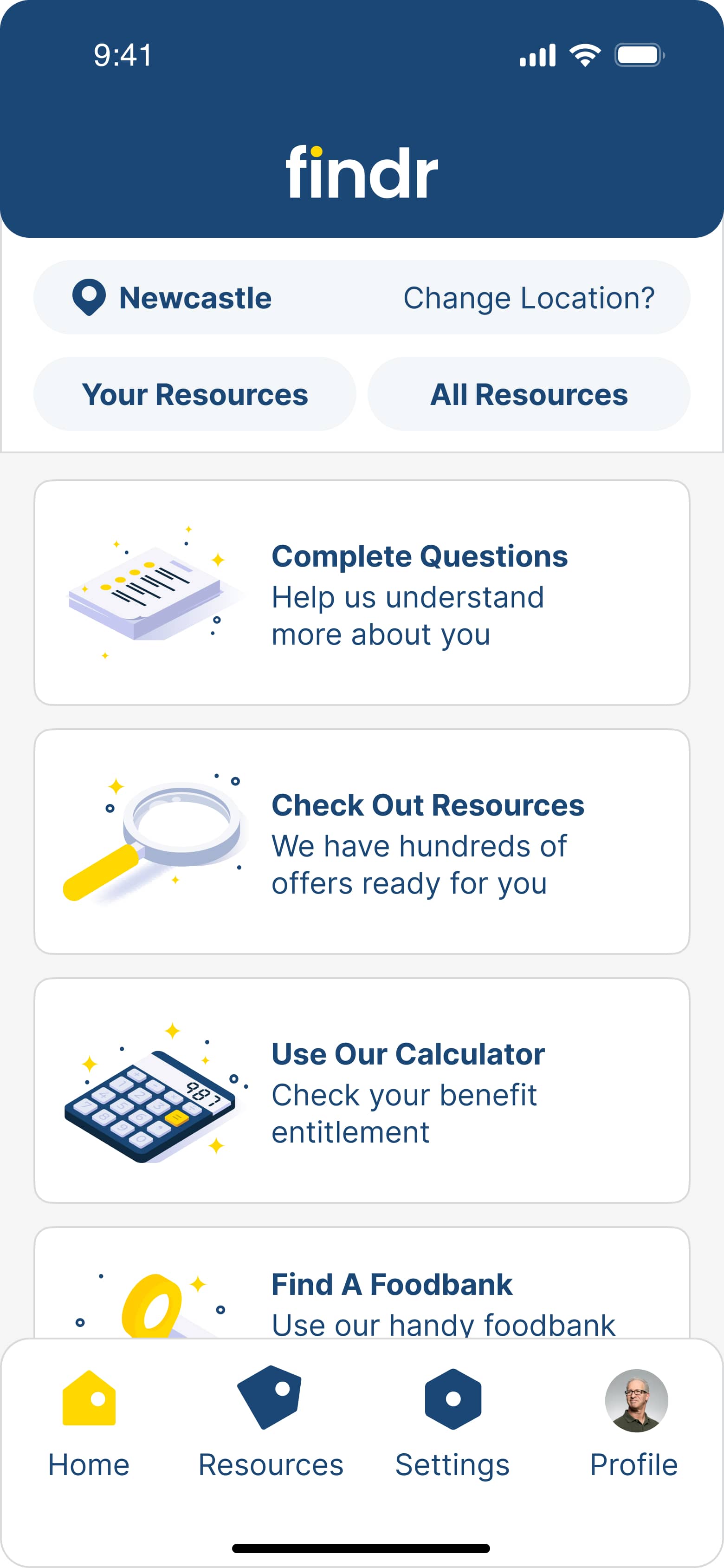 Findr App widgets