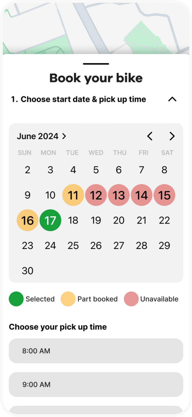Our Bike Date Selection