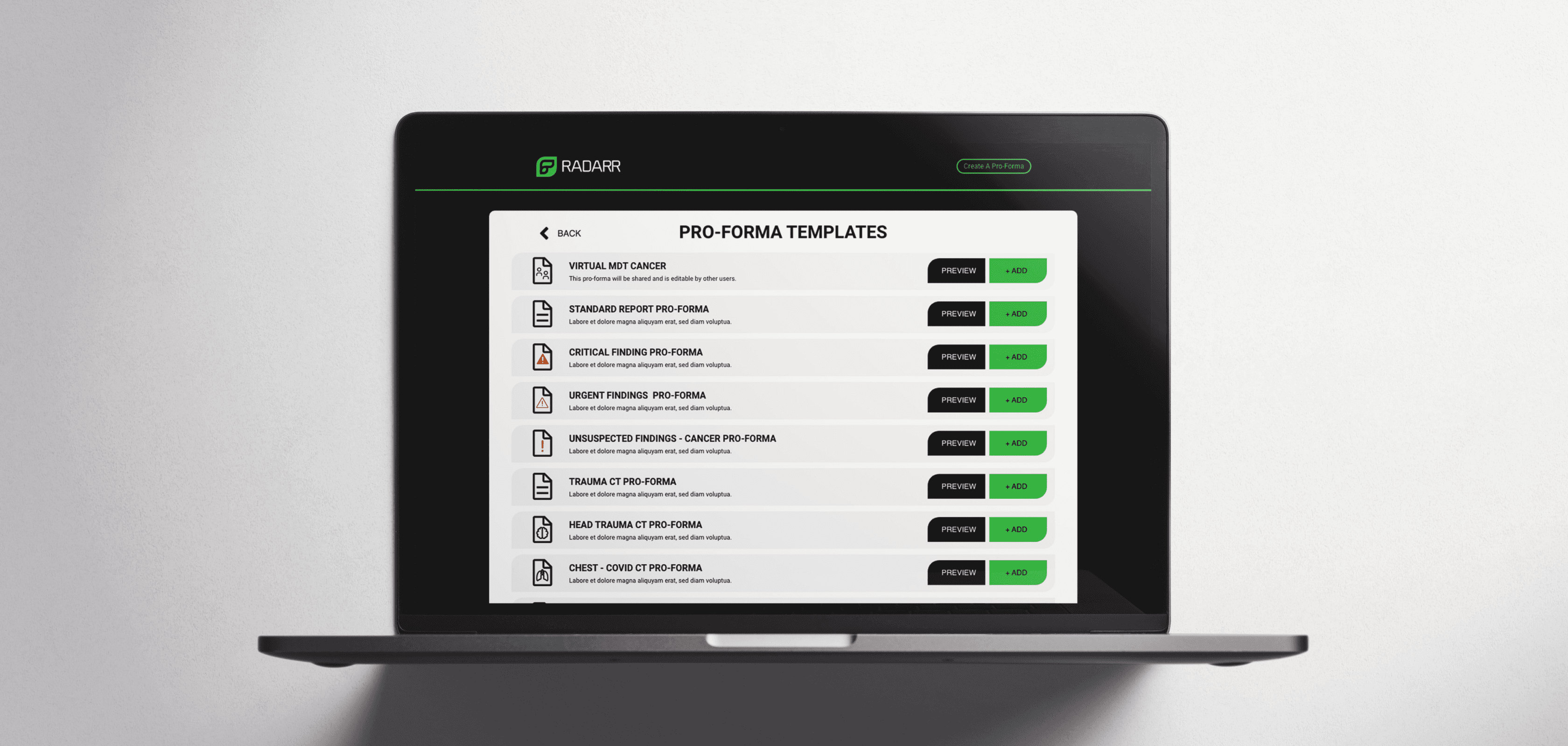 Radarr programme on a laptop