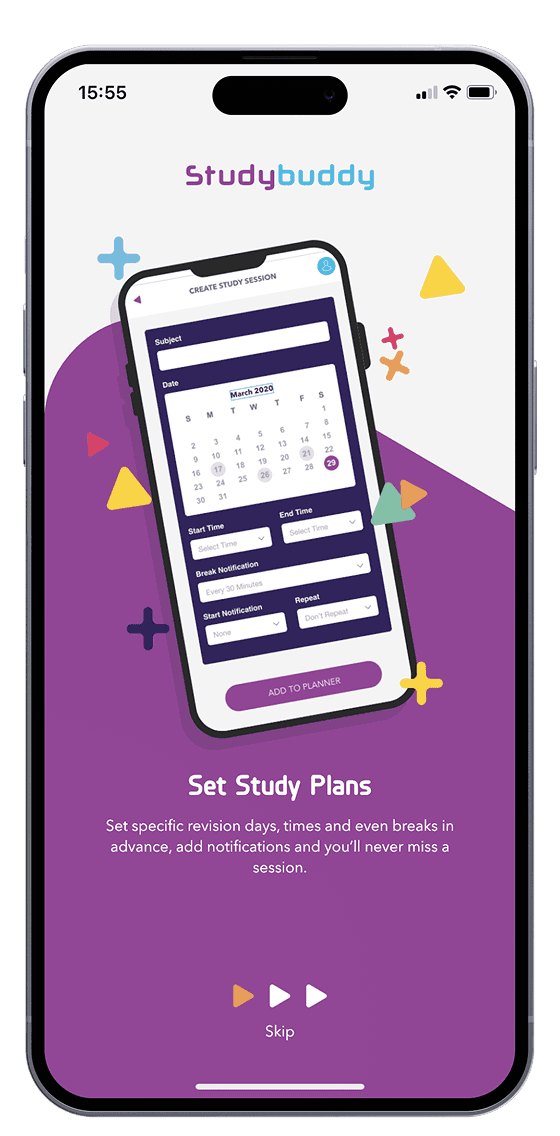 Study buddy on phone mockup