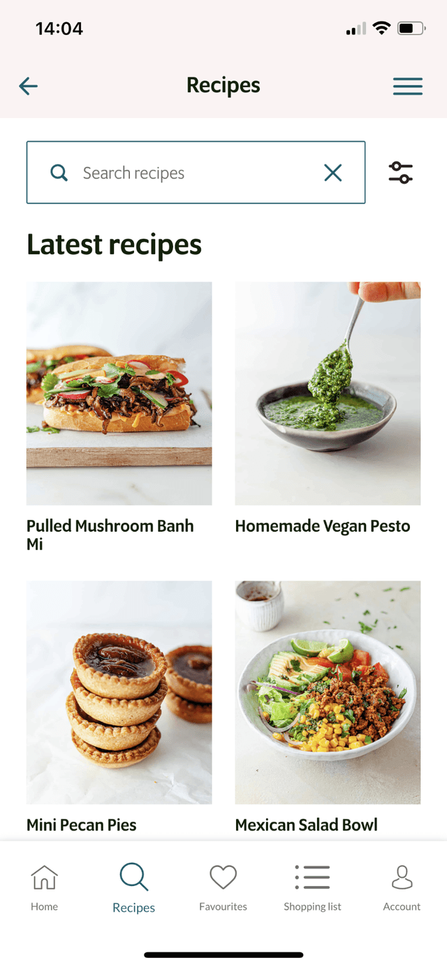 So vegan recipes menu