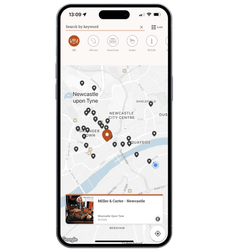 Coeliac UK App Map Functionality