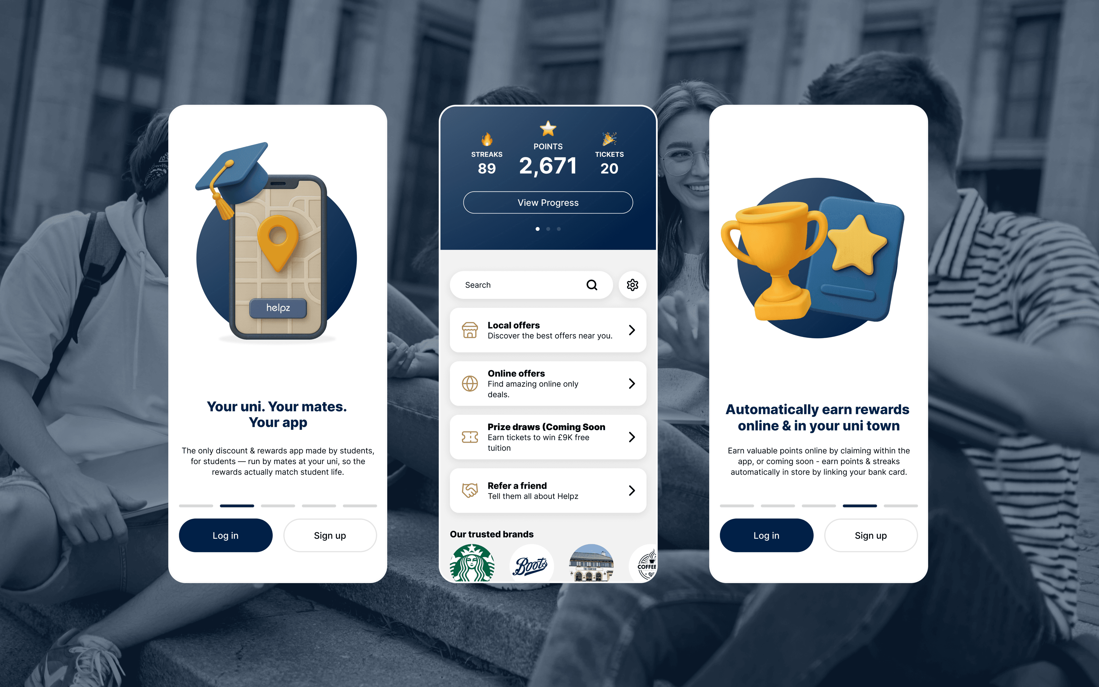 Helpz Mobile App Header Images