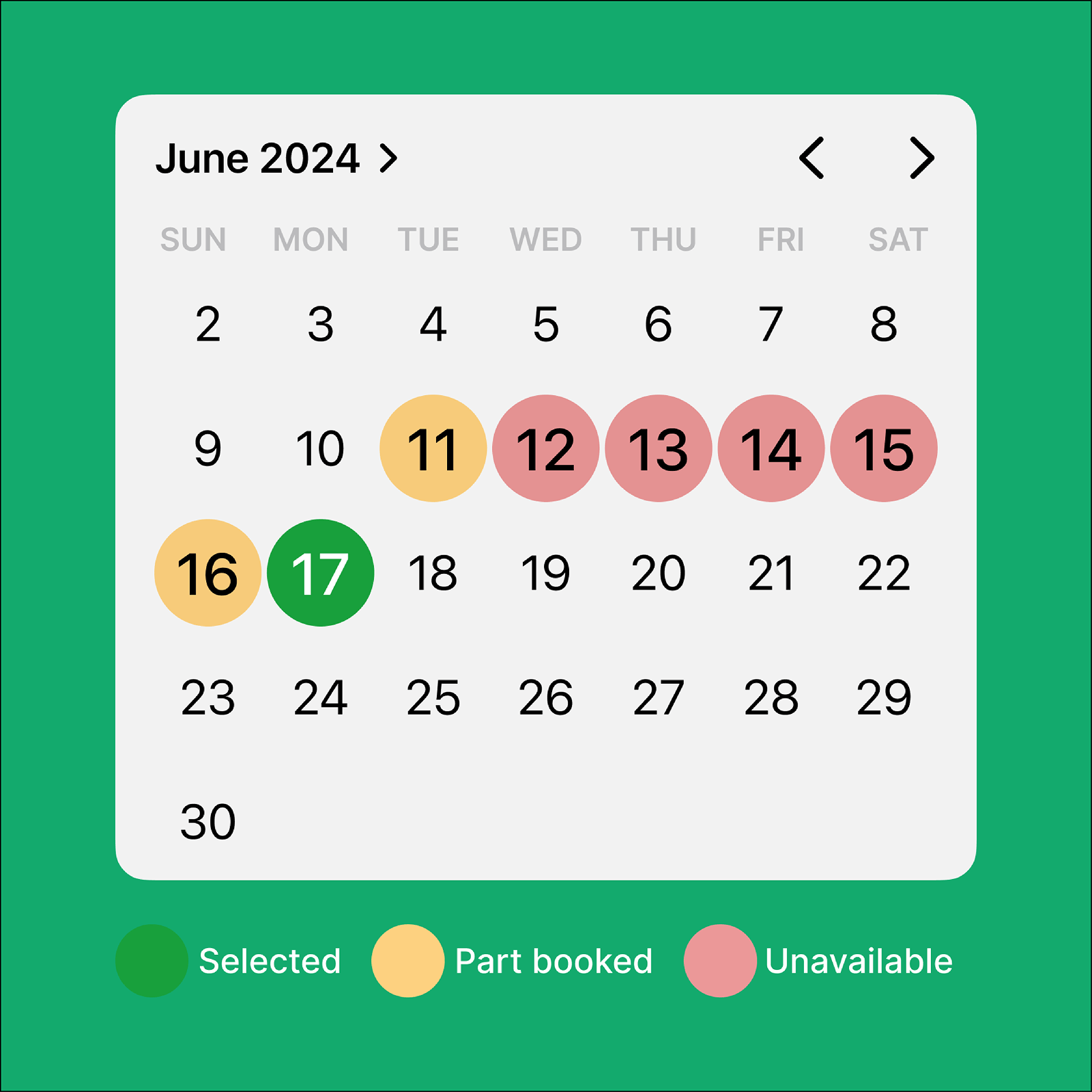 Designed Calendar Functionality