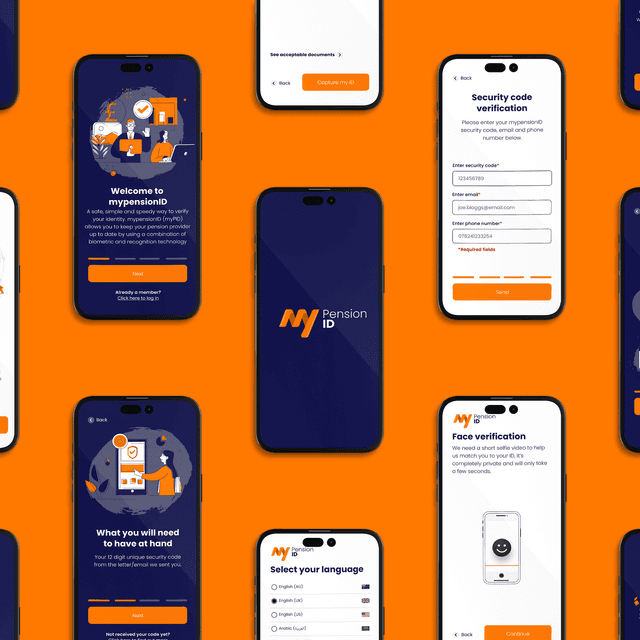 Pension ID app on mobile phones