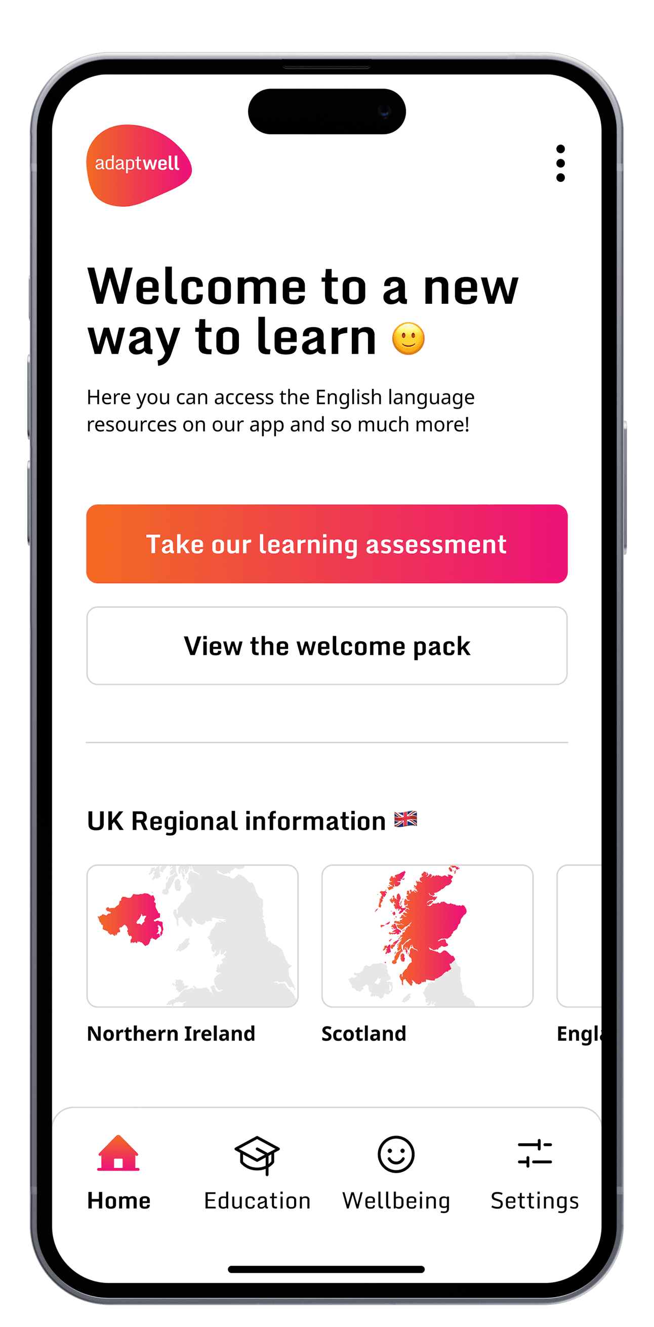 AdaptWell App on iPhone