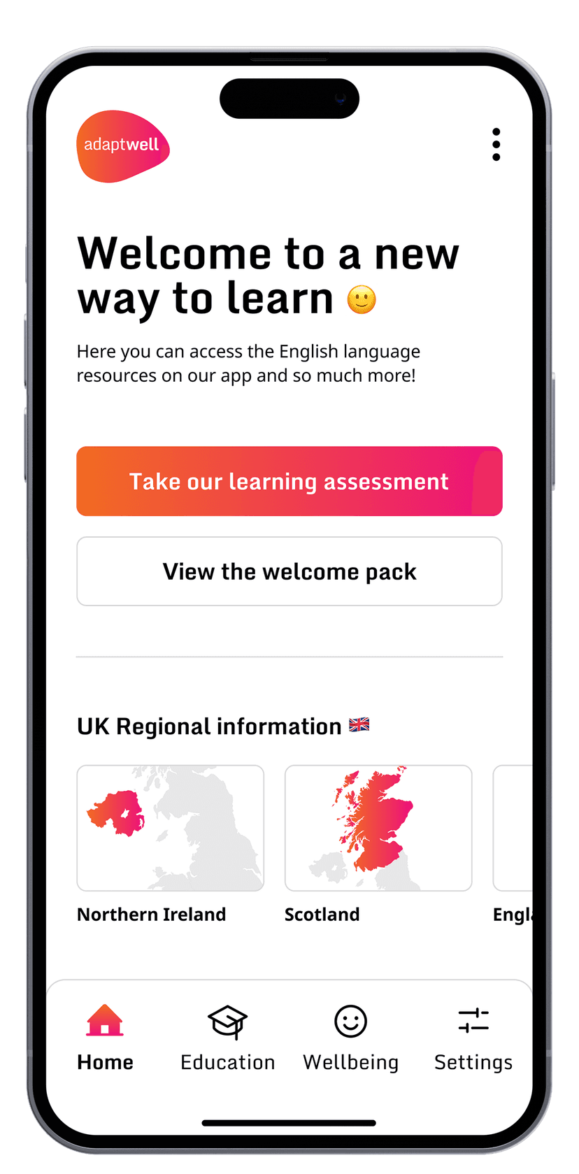 AdaptWell App on iPhone